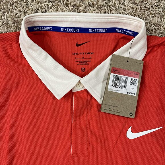 Nike Court Slam Dri-FIT ADV Slam Long Sleeve Tennis Polo IB8141-696, Men's Large - Picture 5 of 13